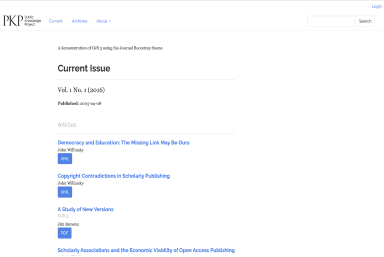 Screenshot of Bootstrap (Journal) theme for OJS
