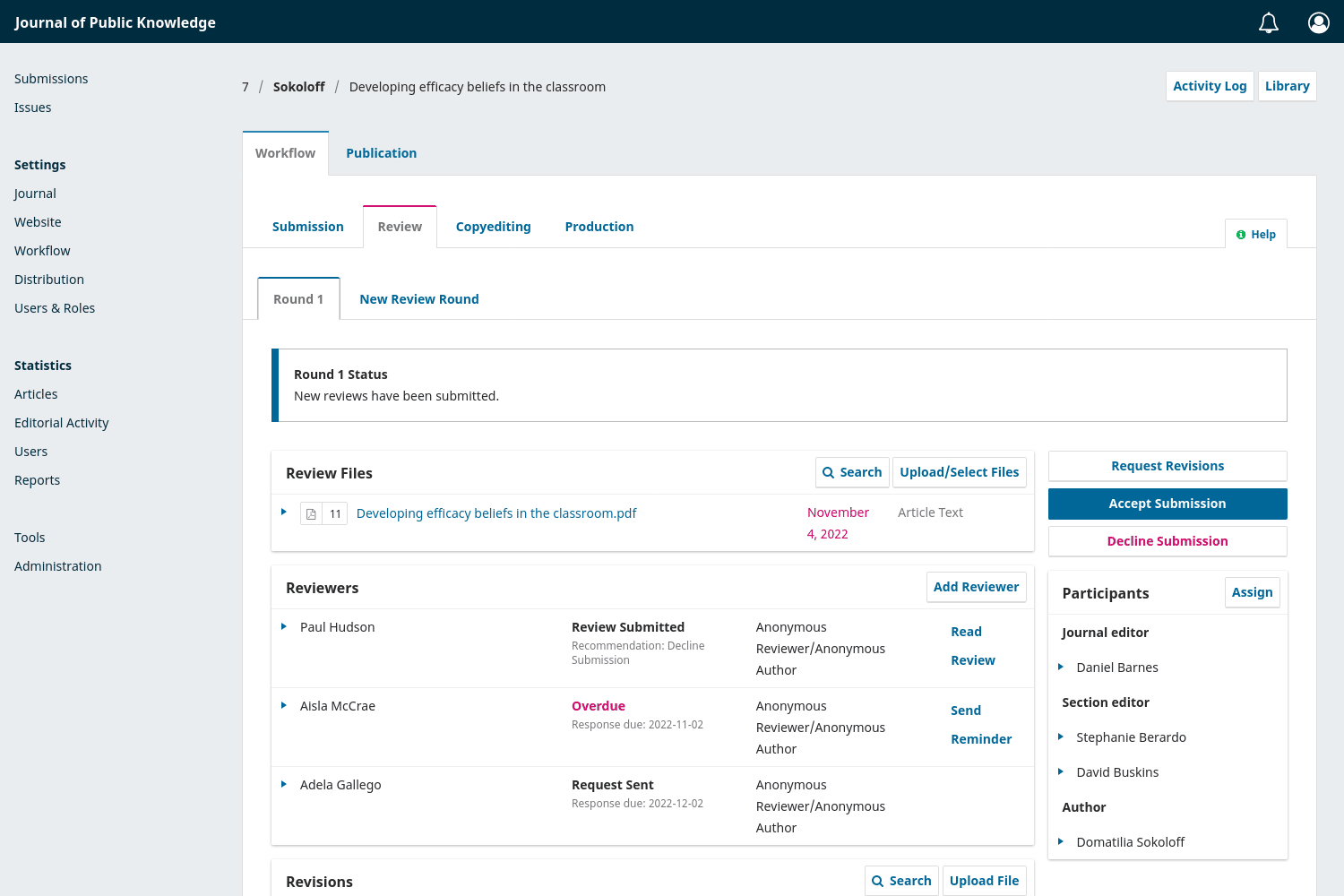 Open Journal Systems (OJS) - Software - Public Knowledge Project