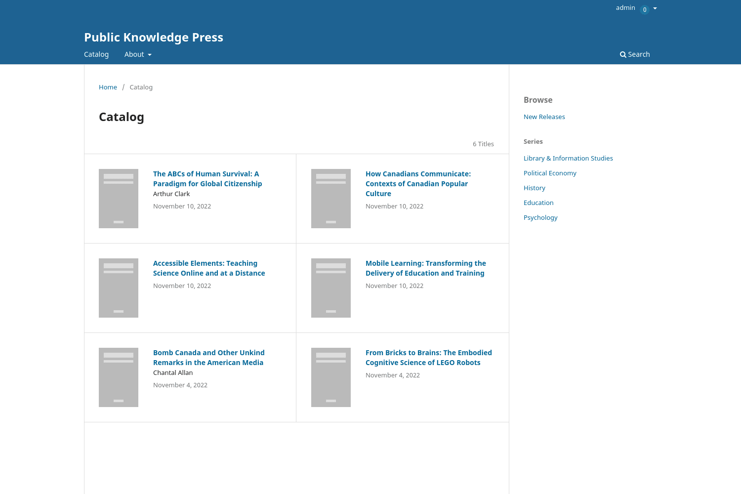 Open Monograph Press (OMP) - Public Knowledge Project