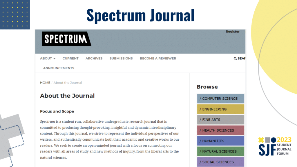 Spectrum Journal cover