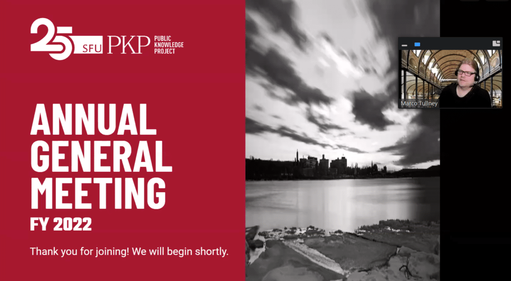 PKP AGM recording and recap now available - Public Knowledge Project
